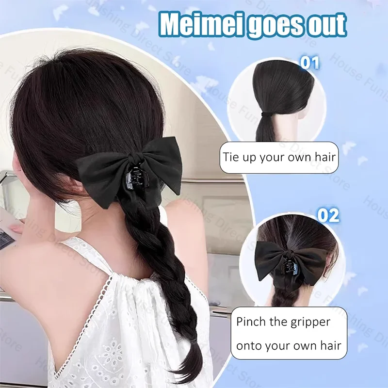 NEW Claw Clip Bow Wig Ponytail - Cosplay Prop Bow recension och pris