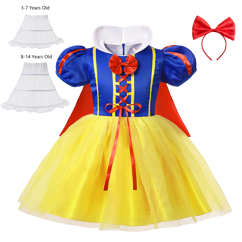Snow White Princess Dress Kids - Cosplay Prop Bow recension och pris