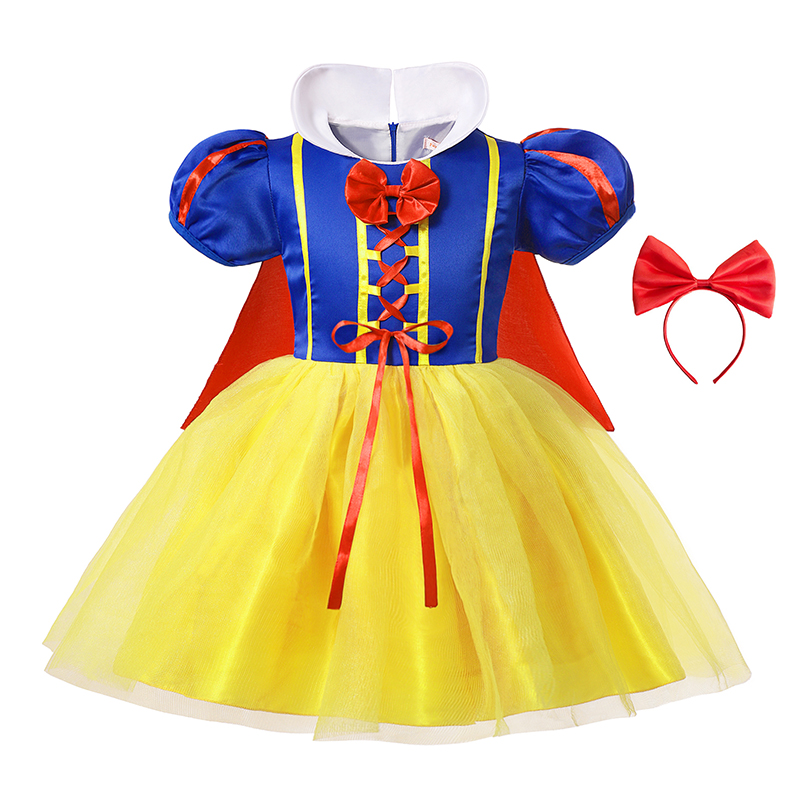 Snow White Princess Dress Kids - Cosplay Prop Bow recension och pris