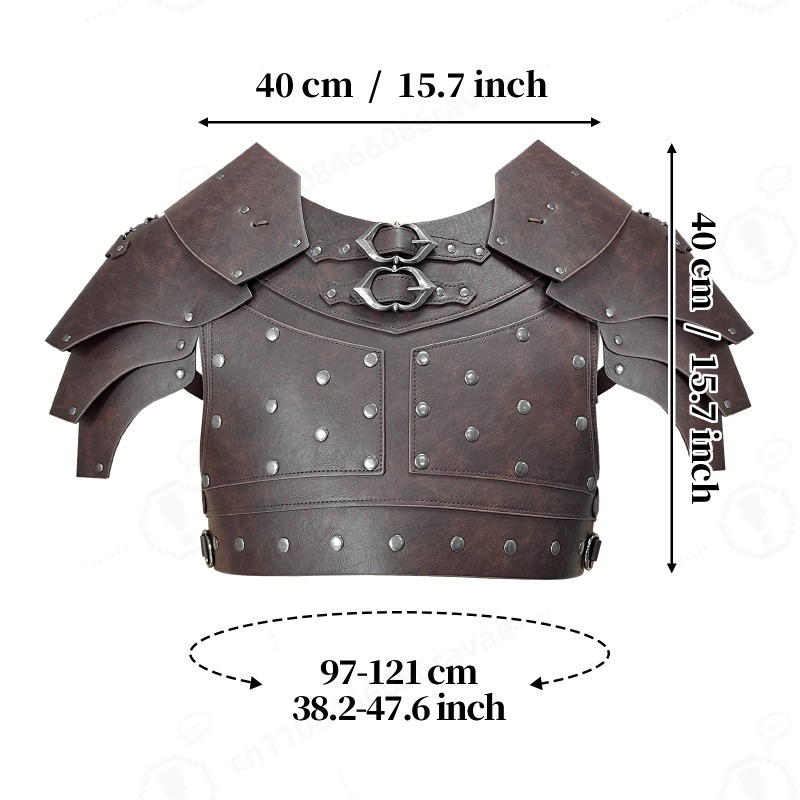Medieval Studded Shoulder Ches - Prop For Cosplay recension och pris
