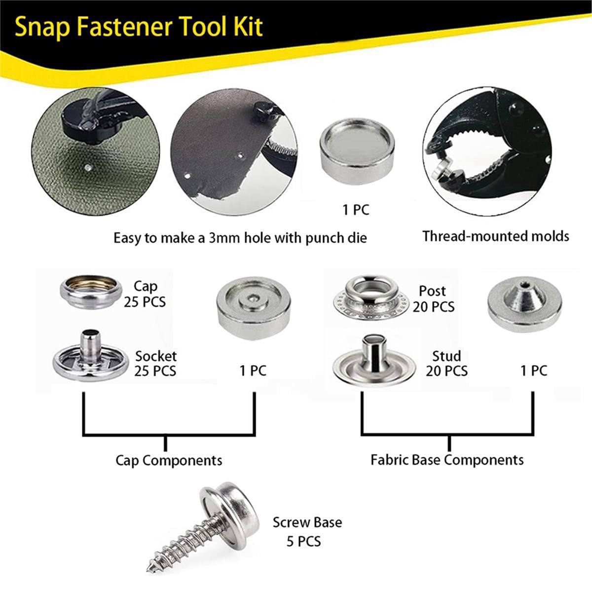 Heavy Duty Snap Fastener Tool  - Snap Plier Setter recension och pris