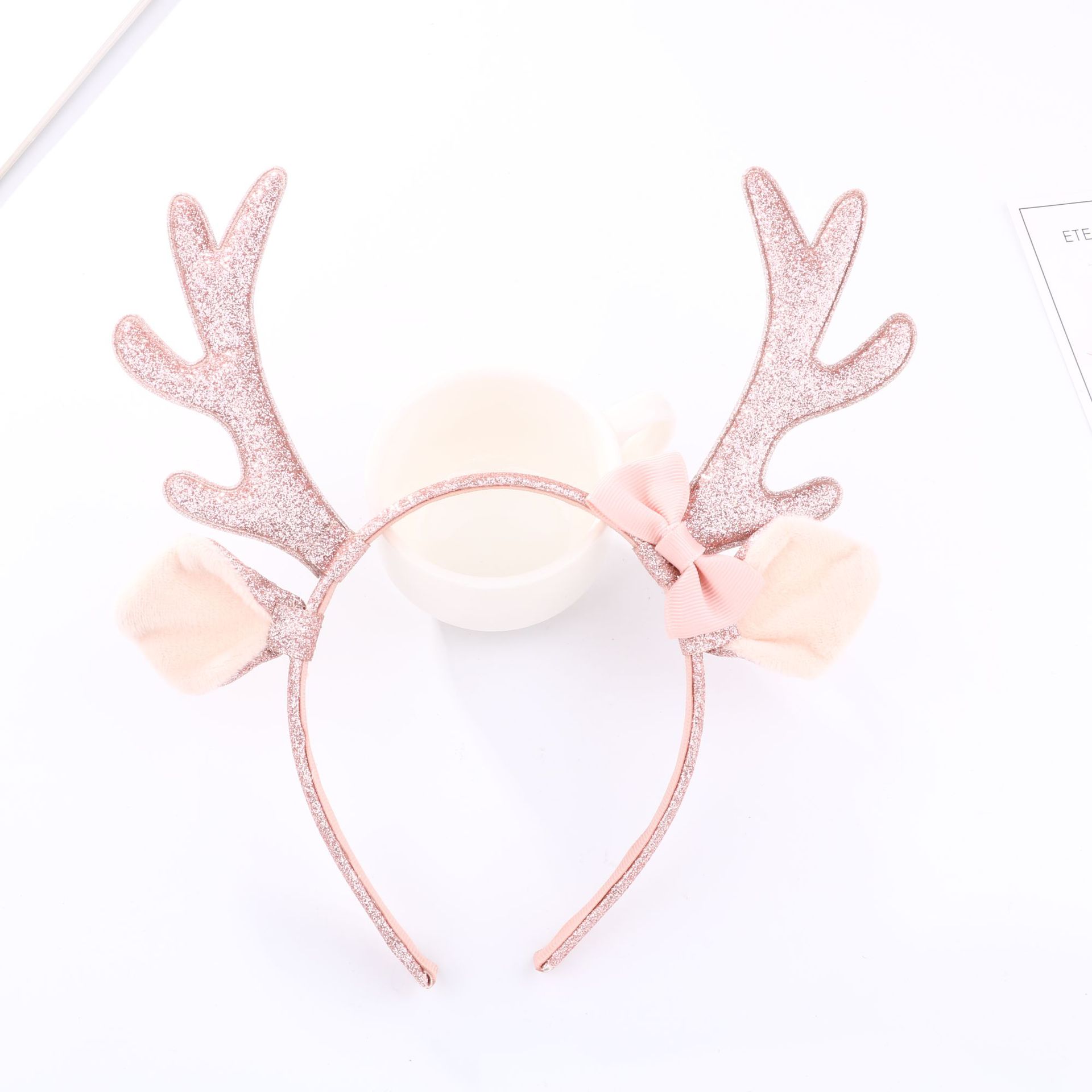 Cute Pink Glitter Reindeer Ant - Cosplay Prop Bow recension och pris